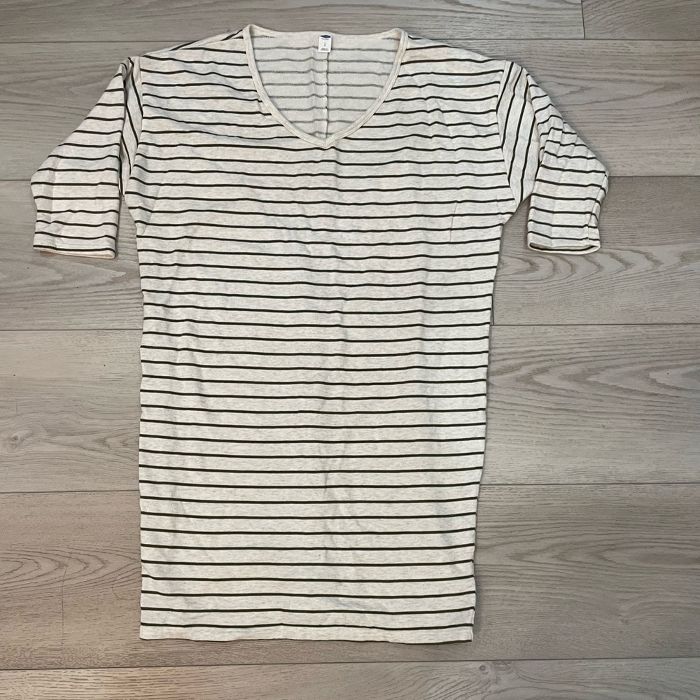 Striped V-Neck T-Shirt